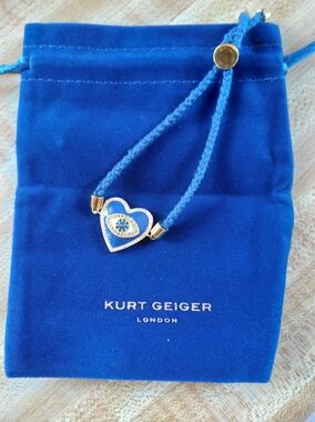 Kurt Geiger NWOT Evil Eye Rope Slider Bracelet & Dustbag